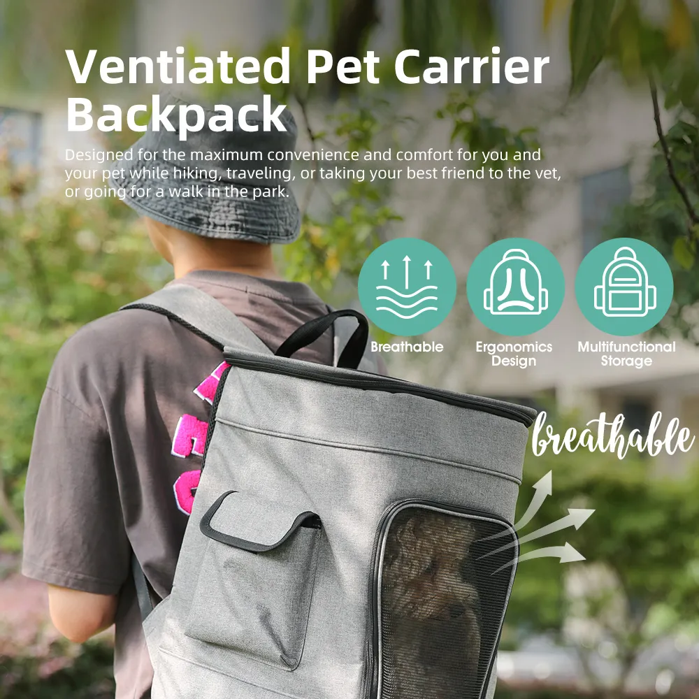 Pet Carrier Backpack Dog Carrier Cat Bag - Image 2
