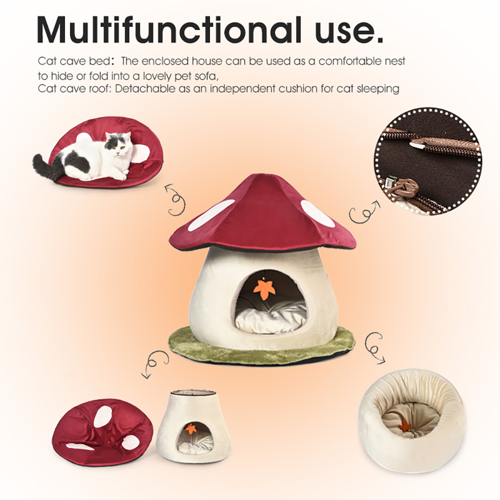 The Cozy Mushroom Cat Bed - Image 3