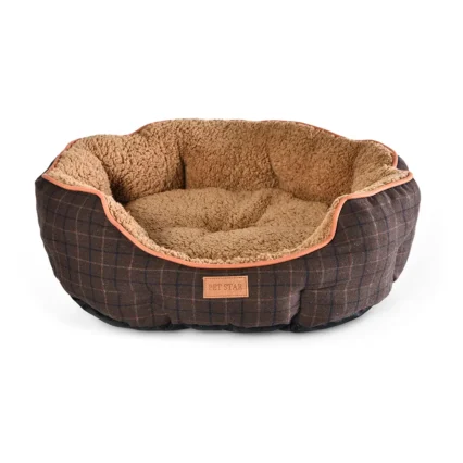 Plaid Pet Bed Elegant Quality Dog Bed