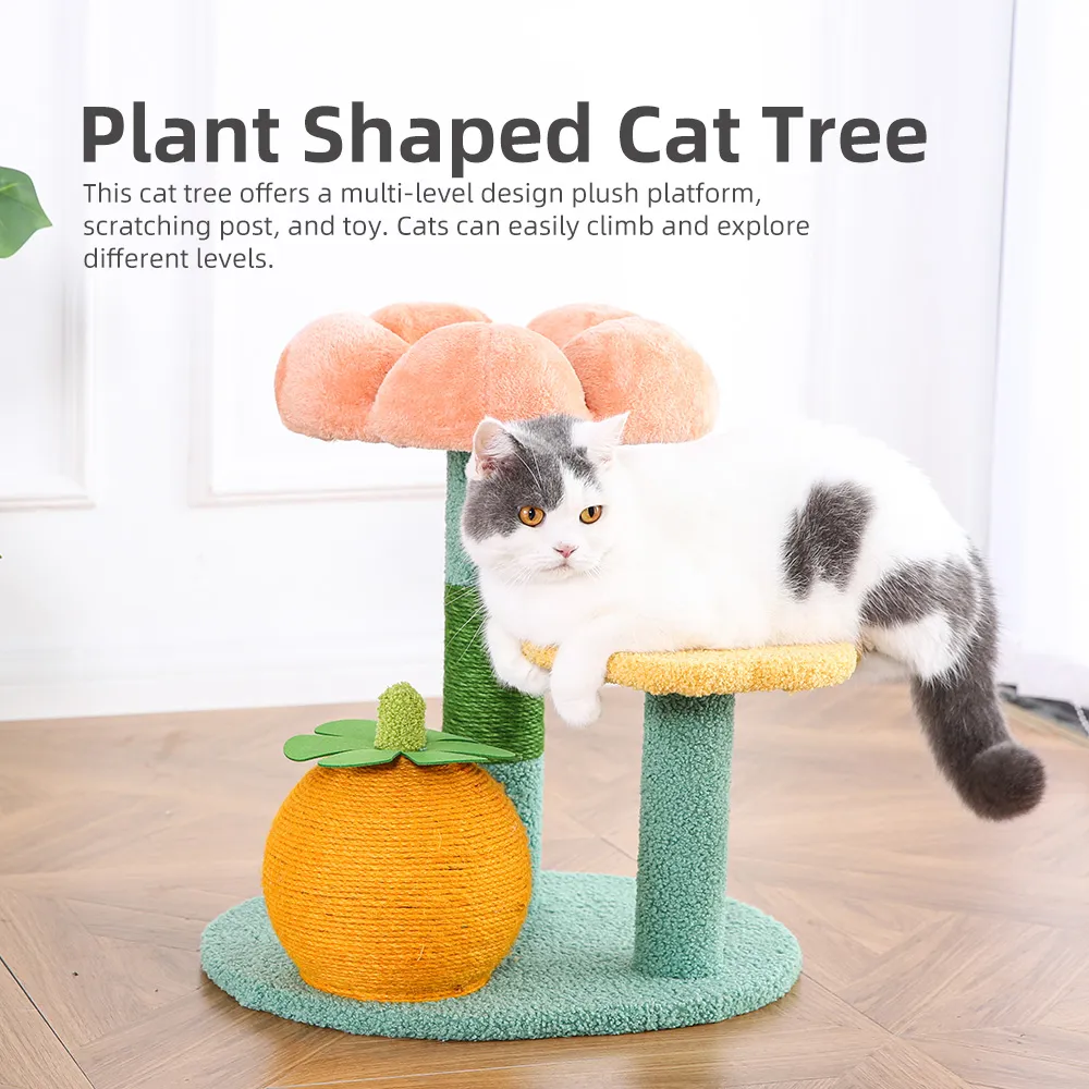 Flower Cat Trees Cute Small Plant Cat Tree - Image 2