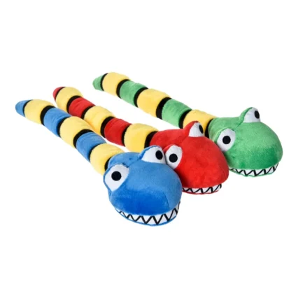 China Factory Squeaky Plush Snake Dog Toy
