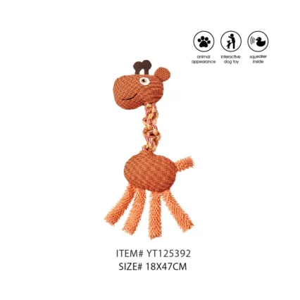 Deer Dog Toy With Tug Rope