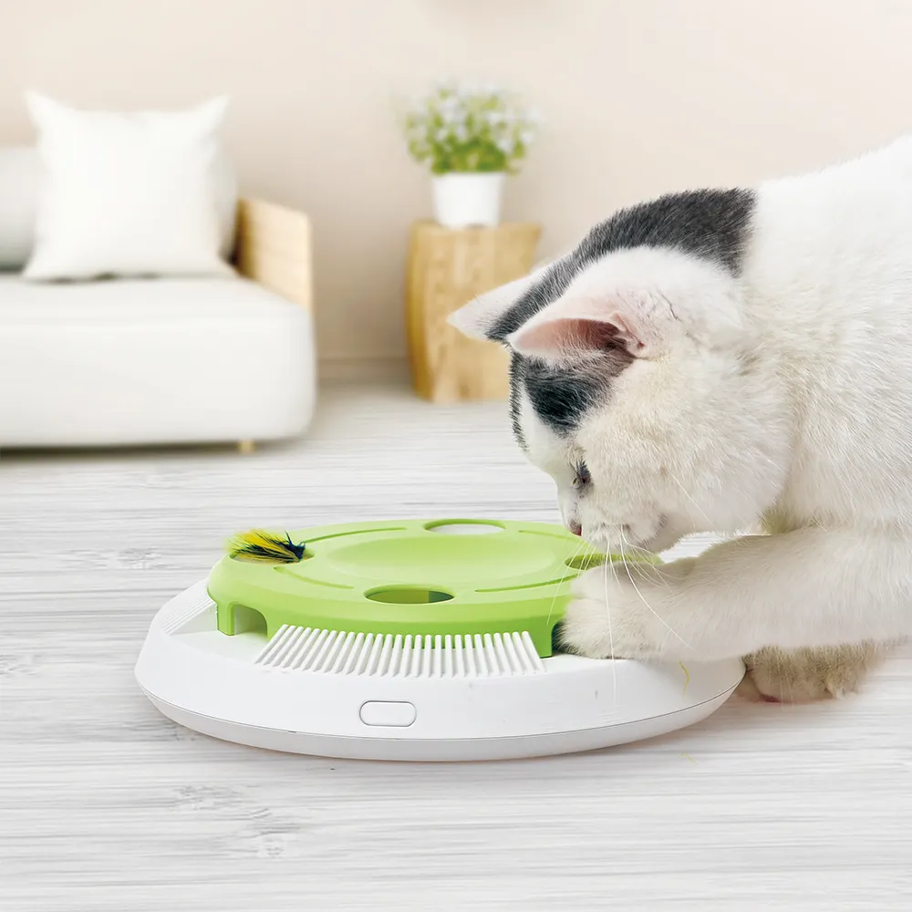 Electronic Rotating Feather Cat Toy - Image 2