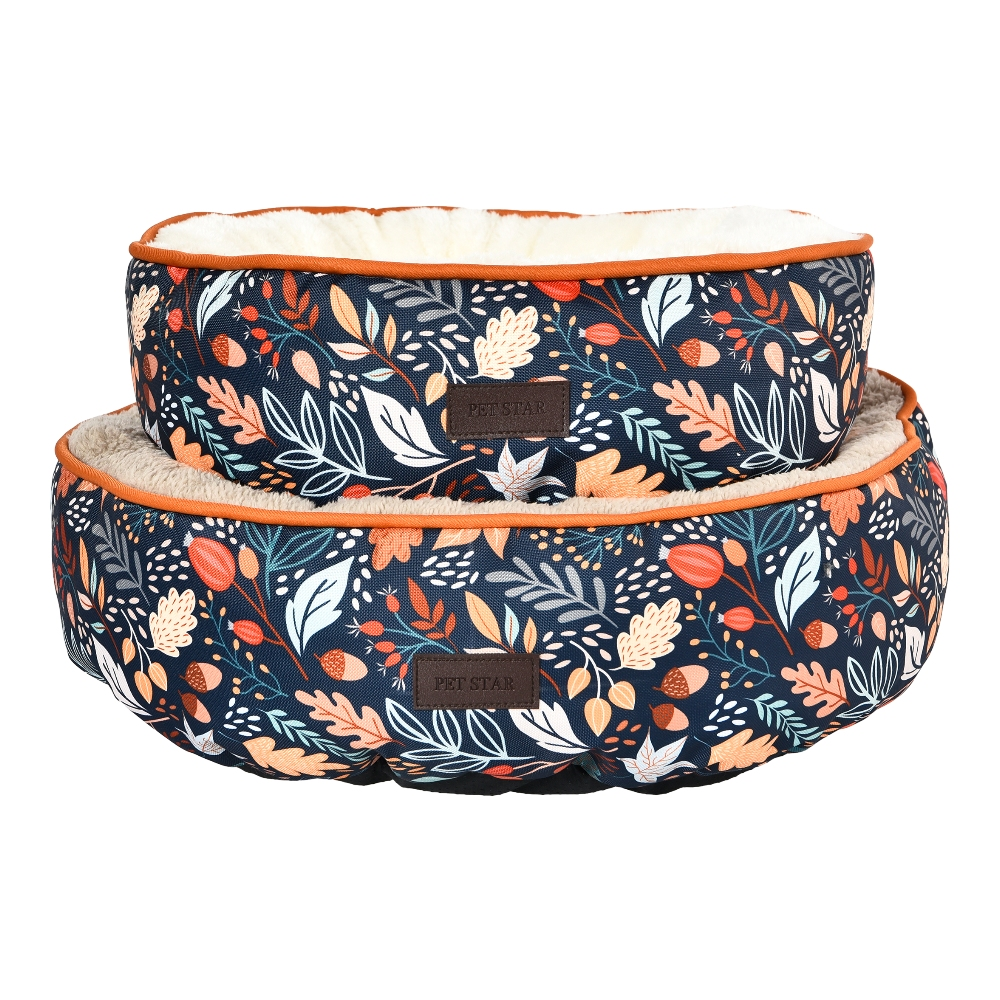 Round Large Dog Bed Comfy Plush Pet Beds