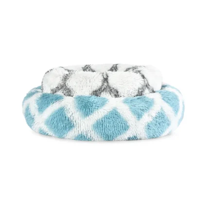Round Plush Dog Bed Best Fluffy Donut Pet Bed