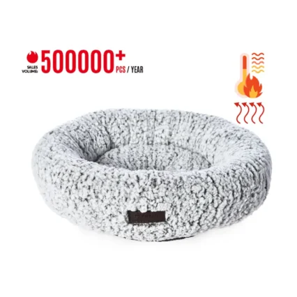 Self Heated Pet Bed Winter Round Donut Self-Warming Dog Cat Bed