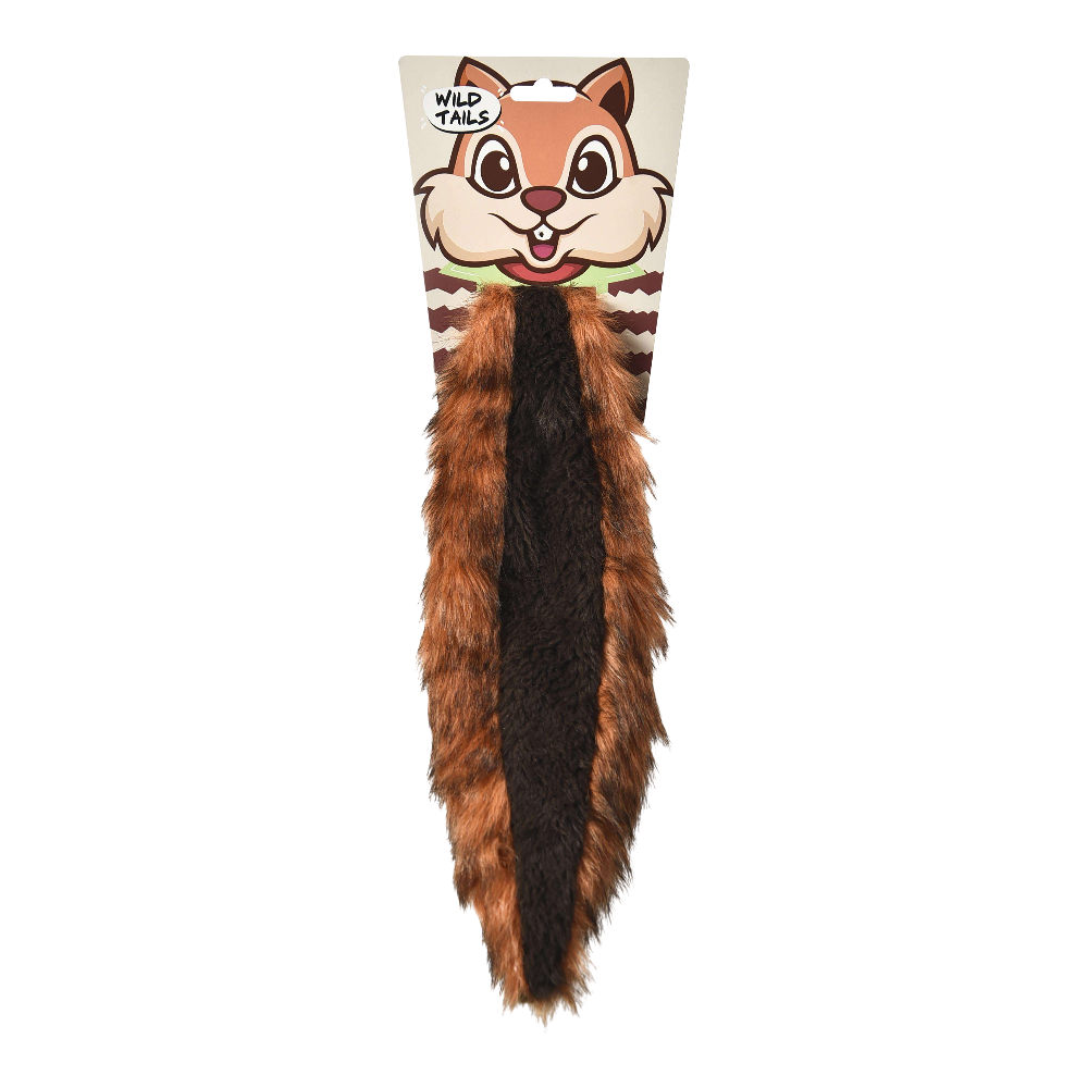 Plush Squirrel Tail Dog Toy Rope Animal Design