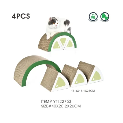 Stock Cat Board Cat Toy 4 Pcs Cat Scratch Cardboard