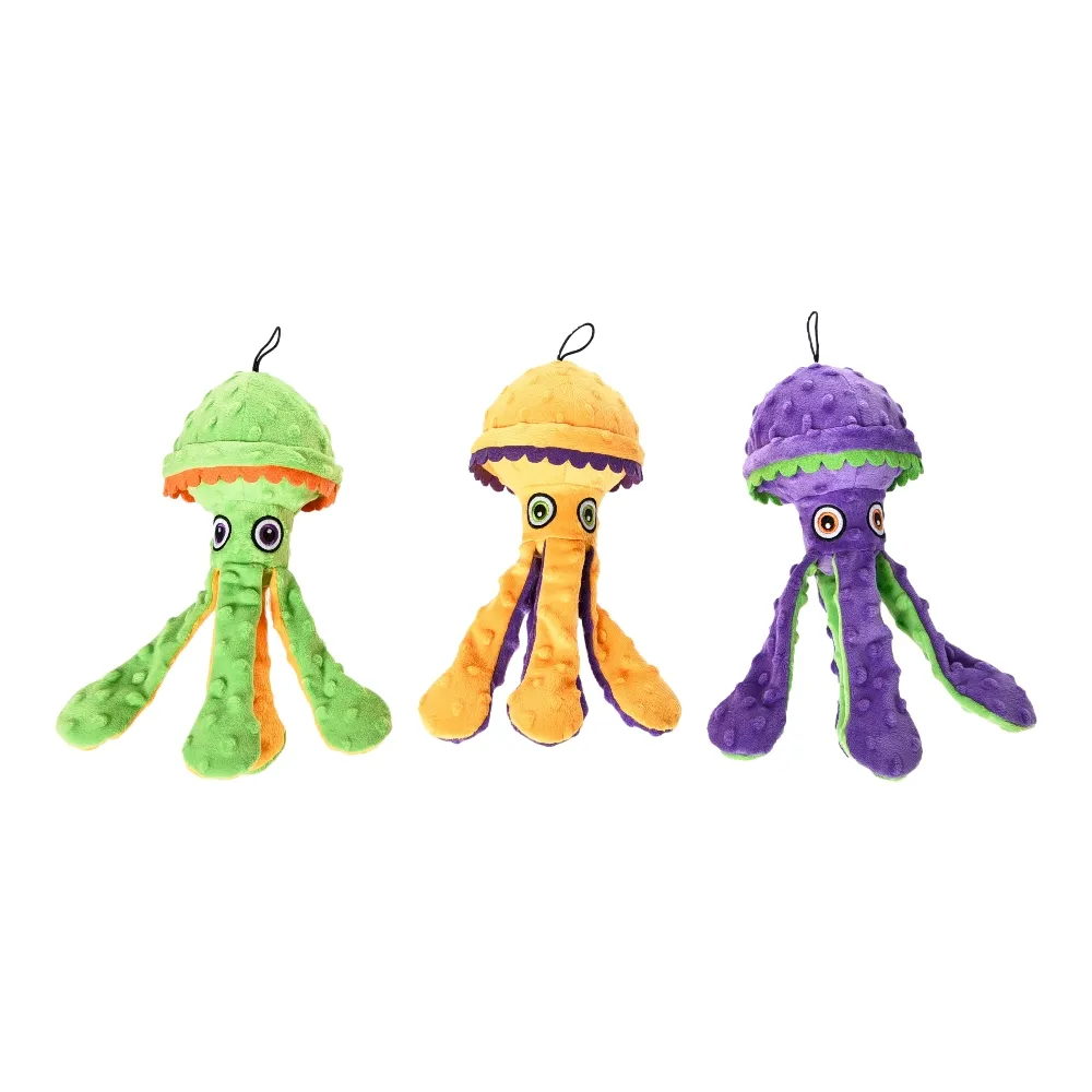 Tuffy Octopus Dog Toy Manufacturer Wtih Purple Blue Yellow