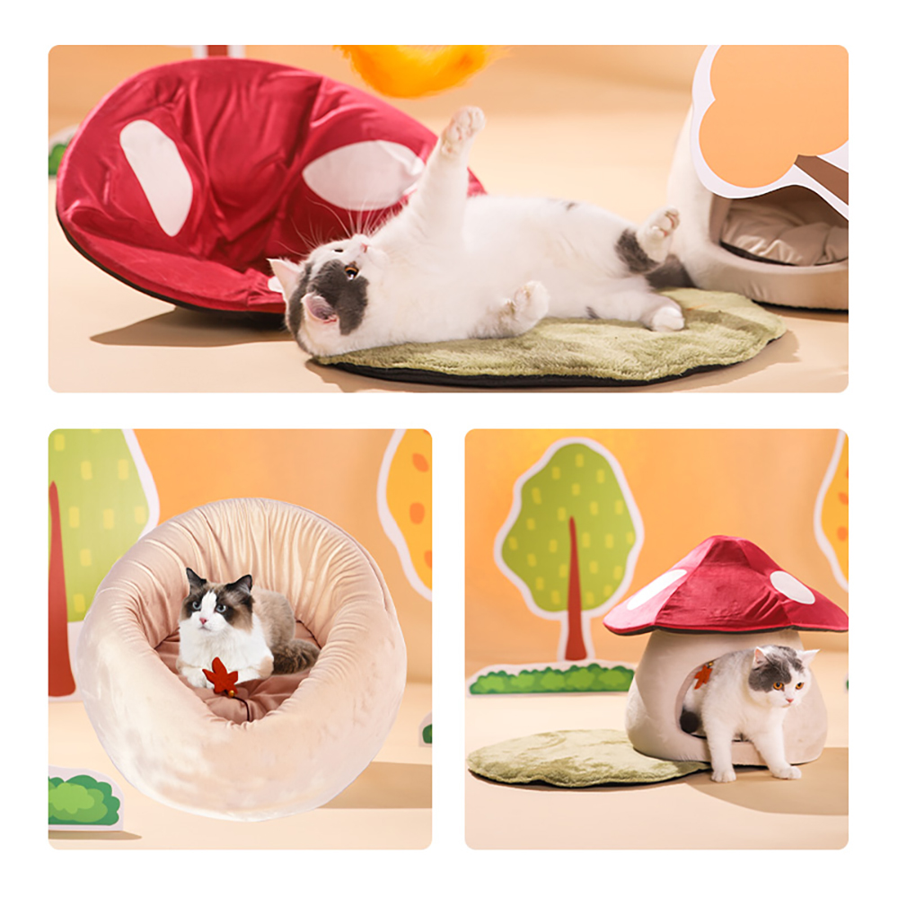 The Cozy Mushroom Cat Bed - Image 4