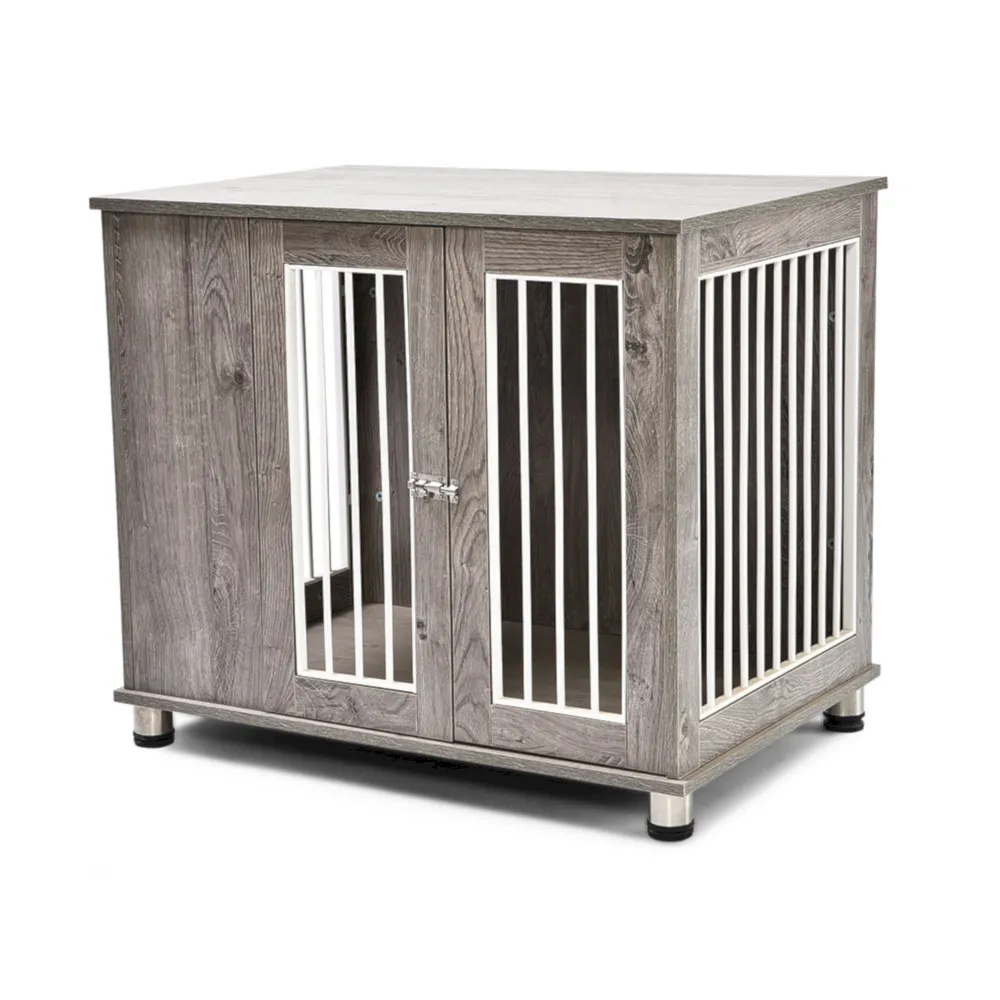 Wooden Dog Cages 2 In 1 Pet Furniture with Two Doors - Image 4