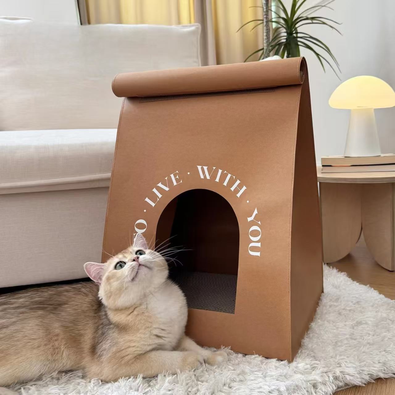 Kraft Paper Bag Cat Nest - Image 5