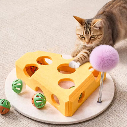 Fun Cheese Cat Hole Toy