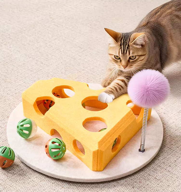 Fun Cheese Cat Hole Toy