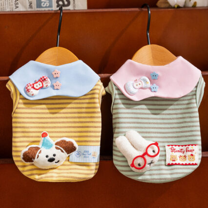 3D Doll-Accent Striped Pet Vest