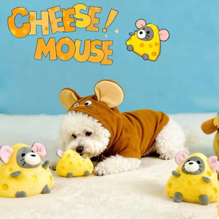Cheese Mouse Sounding Companion Pet Toy