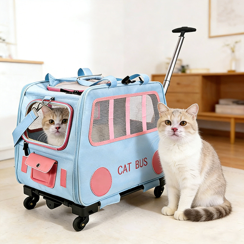 Detachable Pet Carrier Holds Two Cats