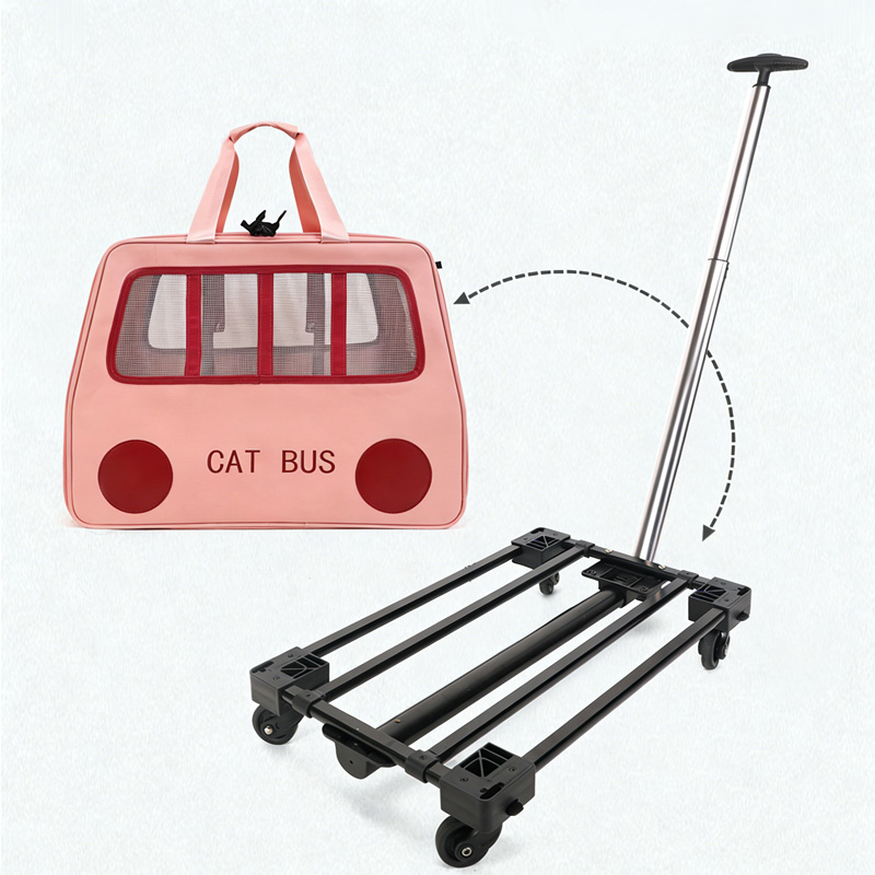 Detachable Pet Carrier Holds Two Cats