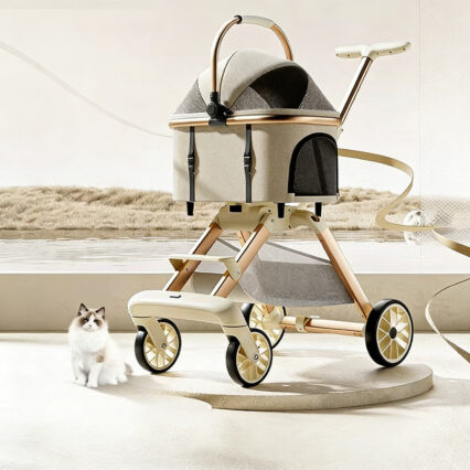 Lightweight Folding Detachable Pet Stroller