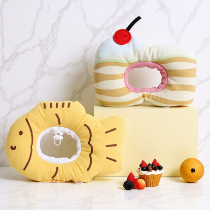 Cartoon Food-Themed Elizabethan Pet Collar