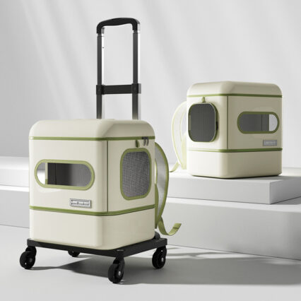 Built-in Litter Box Collapsible Pet Carrier