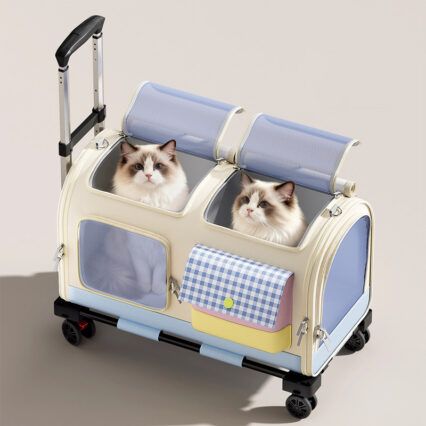 Macaron-Colored Multi-Cat Pet Carriers