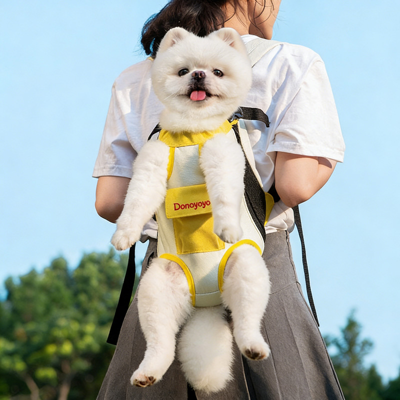 Linen and Cotton Portable Pet Carrier Backpack