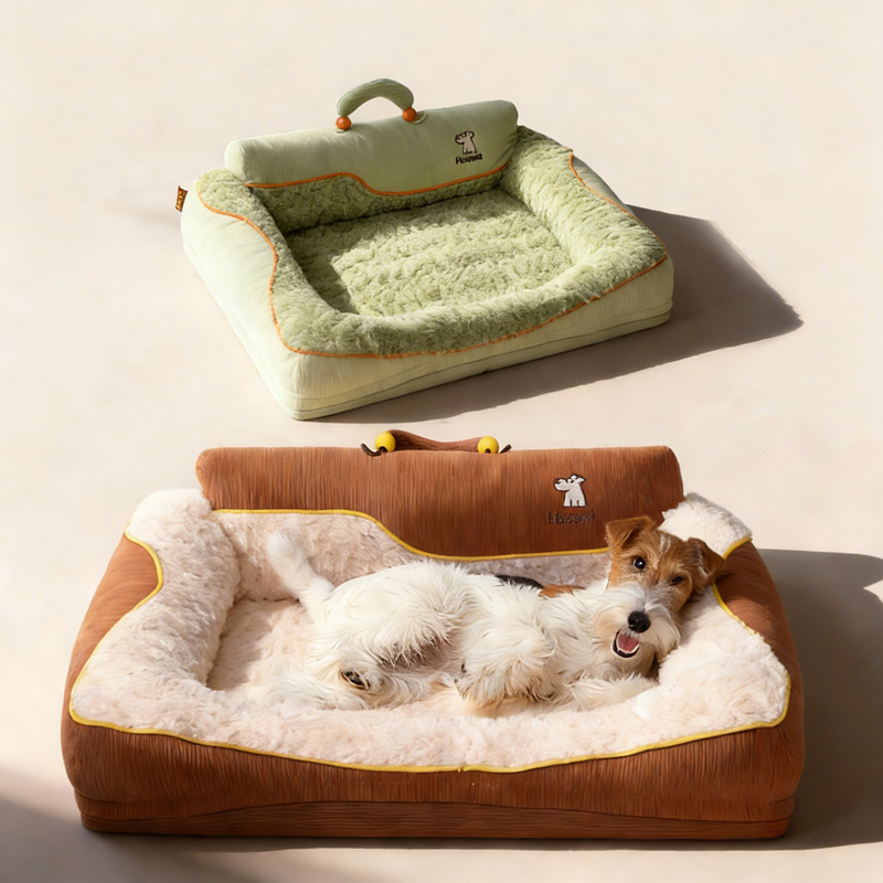 High-Quality Rabbit Fur Dog Bed