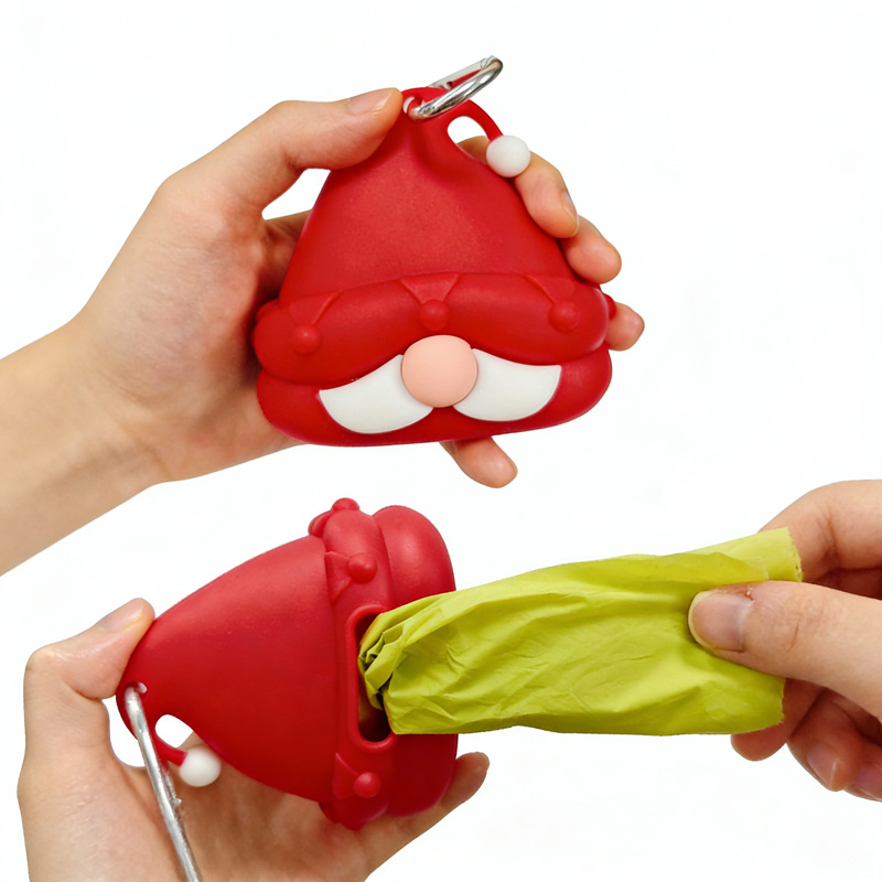 Santa Claus-Themed Pet Waste Bag Dispenser
