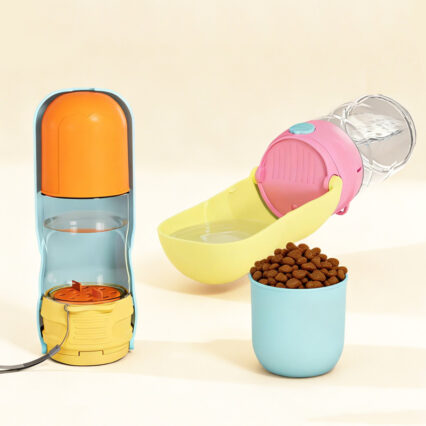 2-in-1 Pet Water and Food Travel Cup