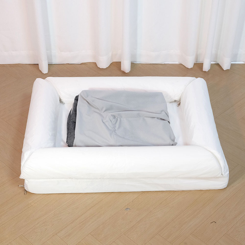 Rectangular Cotton-Linen Pet Bed
