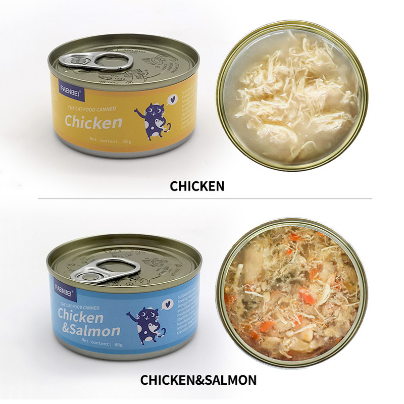 FAENBEI 85g Pet Snacks Canned Chicken Food