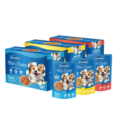 FAENBEI Dog Wet Food Pouches with Meat Chunks
