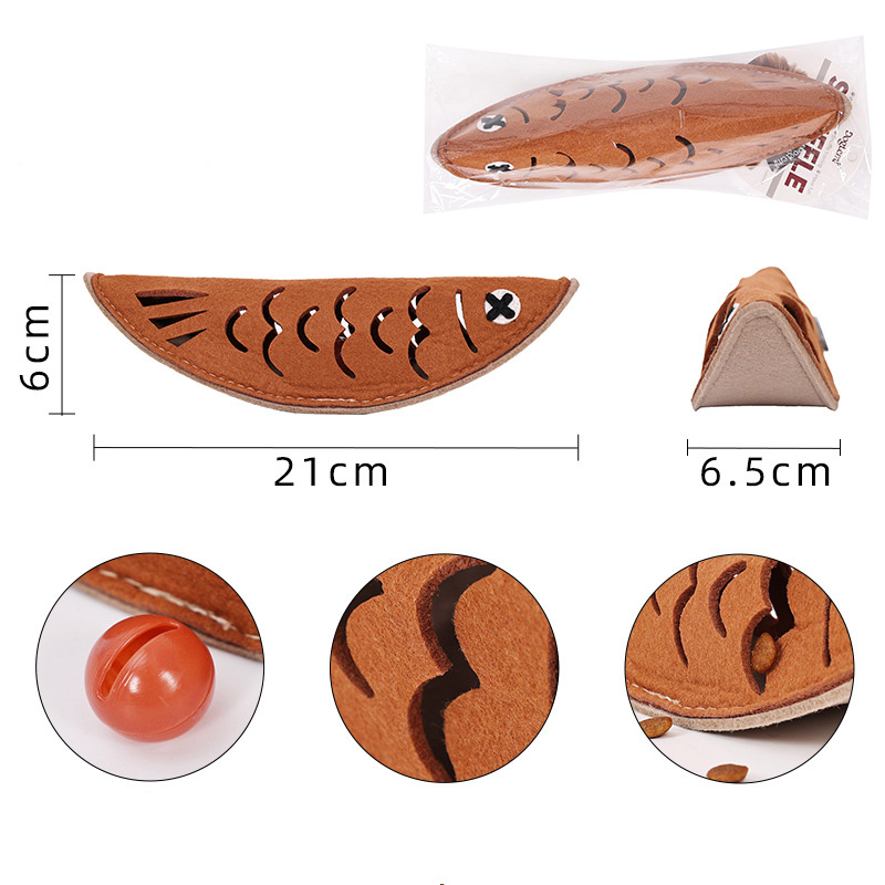 Grilled Fish-shaped Chewable Pet Educational Toy