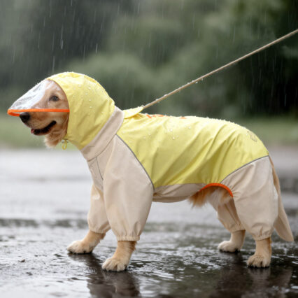 Full-Coverage Dog Raincoats For Large Dogs