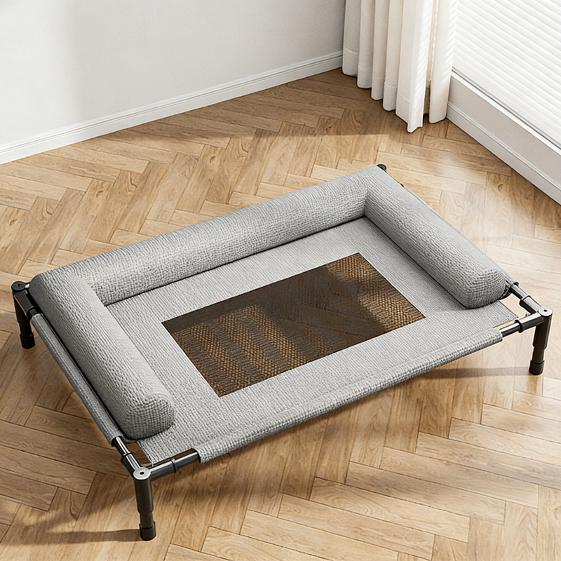 Premium Gray Dog Camp Bed