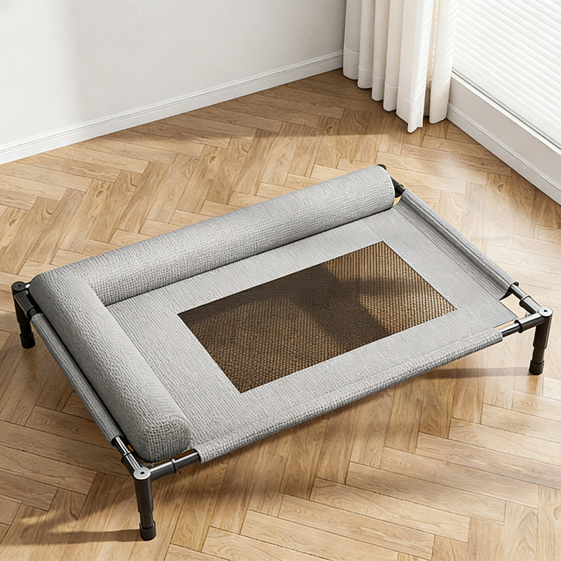 Premium Gray Dog Camp Bed