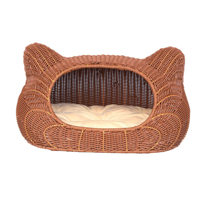 High Quality Hand-Woven Semi-Enclosed Cat Bed