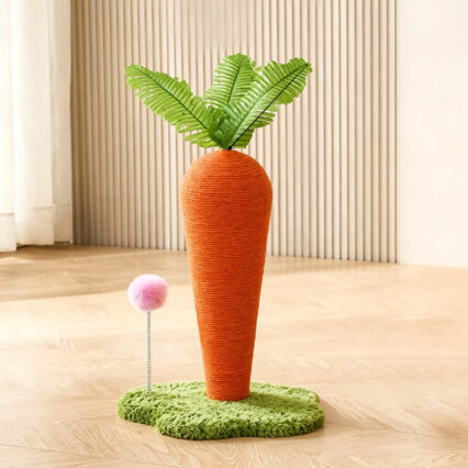 Carrot-Shaped Vertical Cat Trees