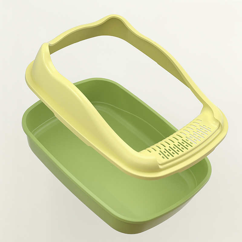 Cute Cat-Ear Style High-Sided Cat Litter Box