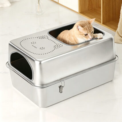 Extra-Large Stainless Steel Cat Litter Box