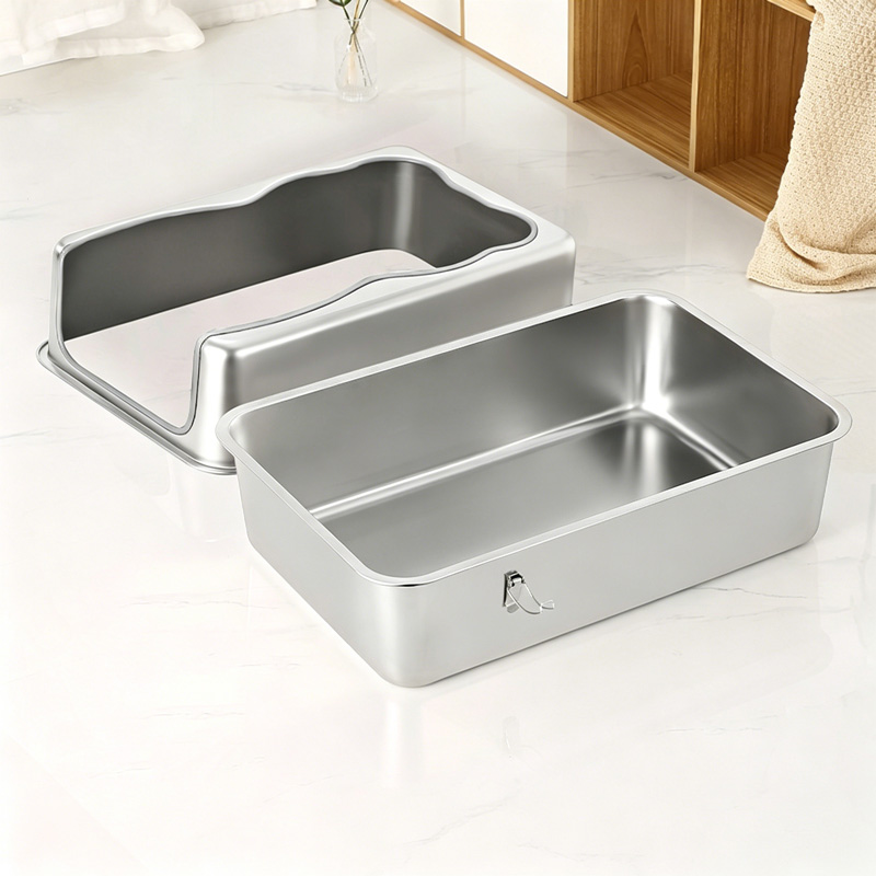 Extra-Large Stainless Steel Cat Litter Box