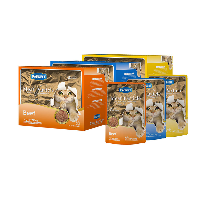 FAENBEI Meat Particle Pet Snack Wet Food Pouch