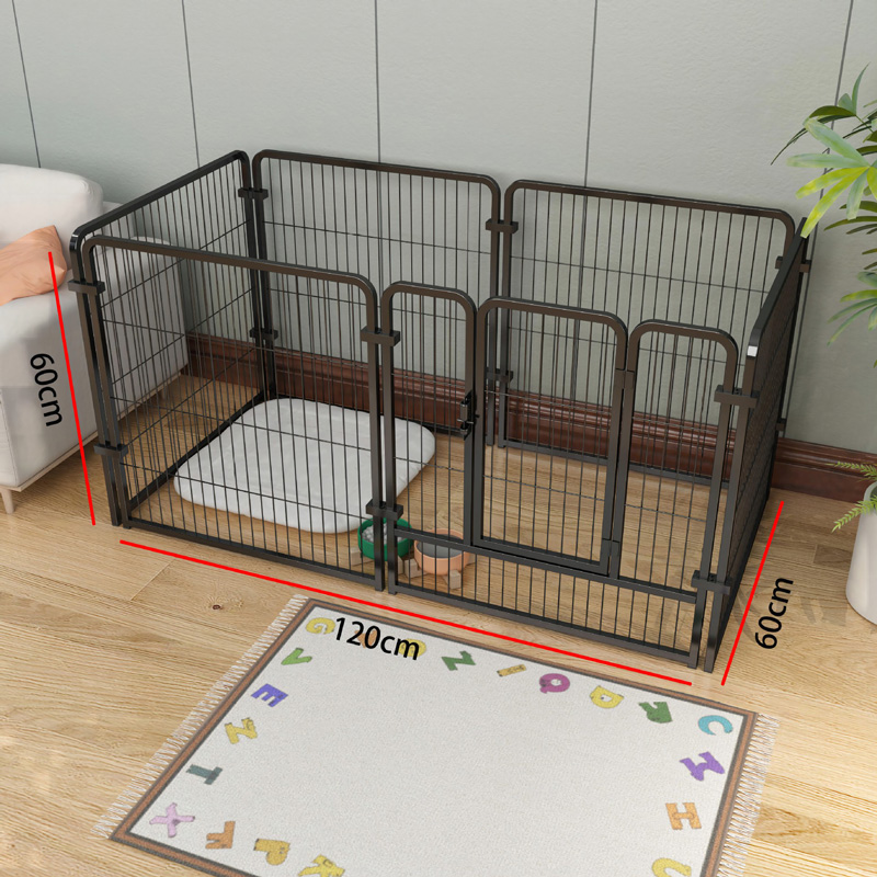 Black & White Multi-Size Indoor Pet Fence