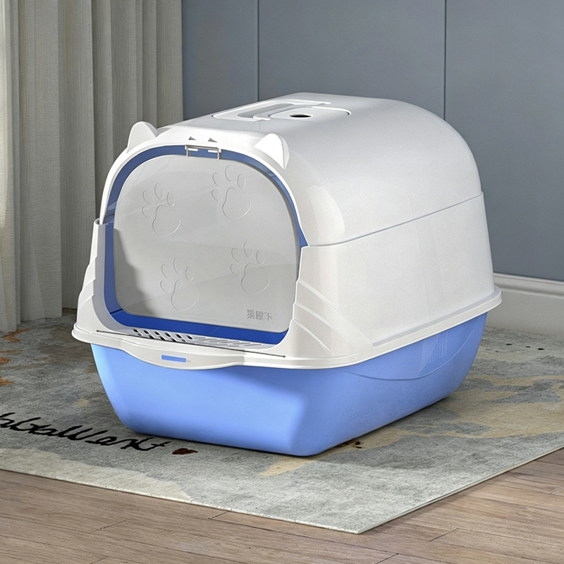 XL Enclosed Cat Litter Box with Flip Lid & Scoop