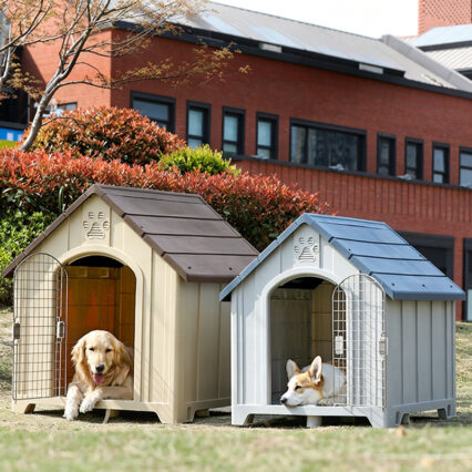 Large Outdoor Double-leaf Iron Gate Dog Kennel