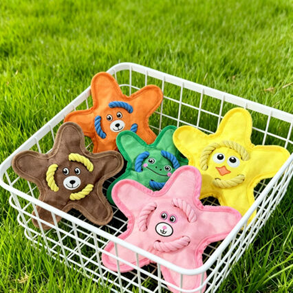 Fetch-and-Retrieve Thick Rope Crinkle Sound Dog Toy