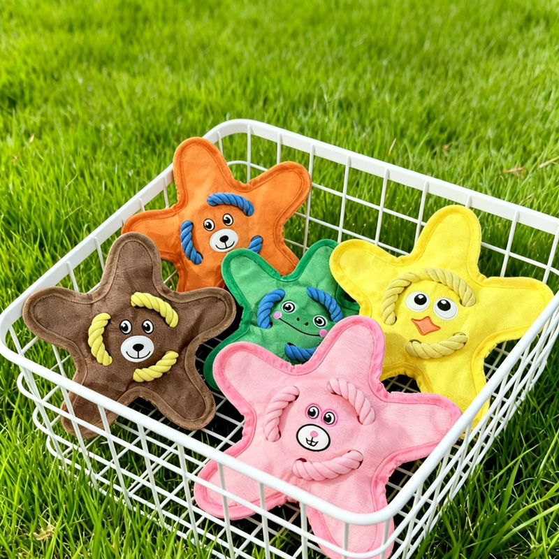 Fetch-and-Retrieve Thick Rope Crinkle Sound Dog Toy