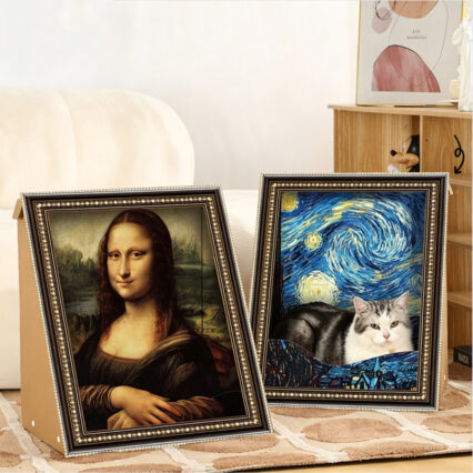 Oil Painting Frame Cat Scratcher & Bed