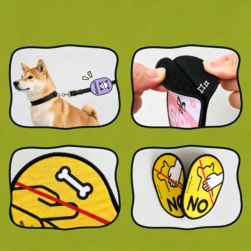 Pet Leash Velcro Social Identity Patch